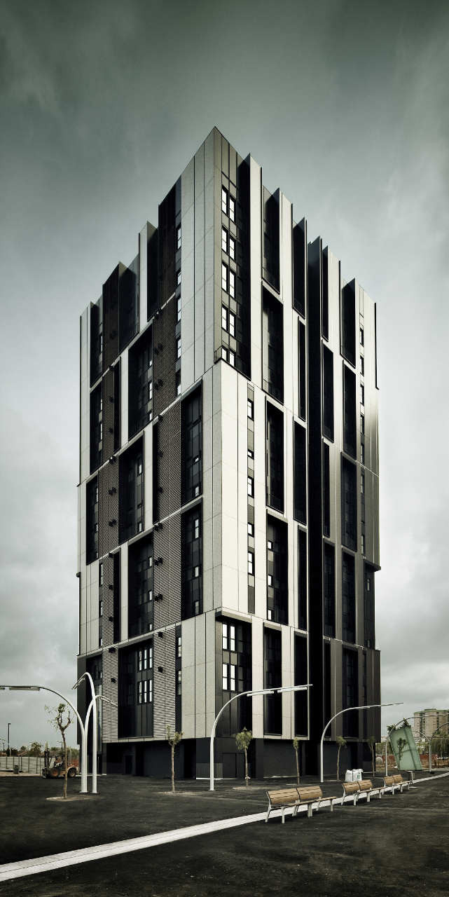 Social Housing Tower Of 75 Units In Europa Square / Roldán + Berengué, © Jordi Surroca