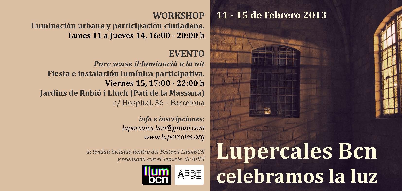 Workshop “Lupercales BCN” Celebramos la luz / Barcelona, Cortesia de Colectivo Lupercales
