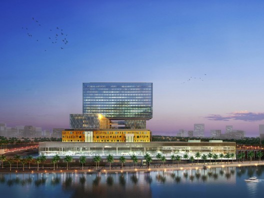 Rendering for Cleveland Clinic in Abu Dhabi, by HDR Architecture. HDR, the 12th largest firm on the list, nevertheless earned the 5th highest Fee Income this year (about $285 million US dollars). Image courtesy of HDR Architecture.
