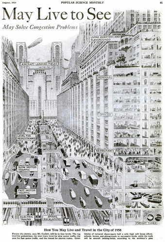 Harvey W. Corbett's American City of Tomorrow - Vía TECHi