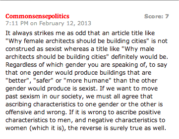 Comment from a related article published on The Globe and Mail.