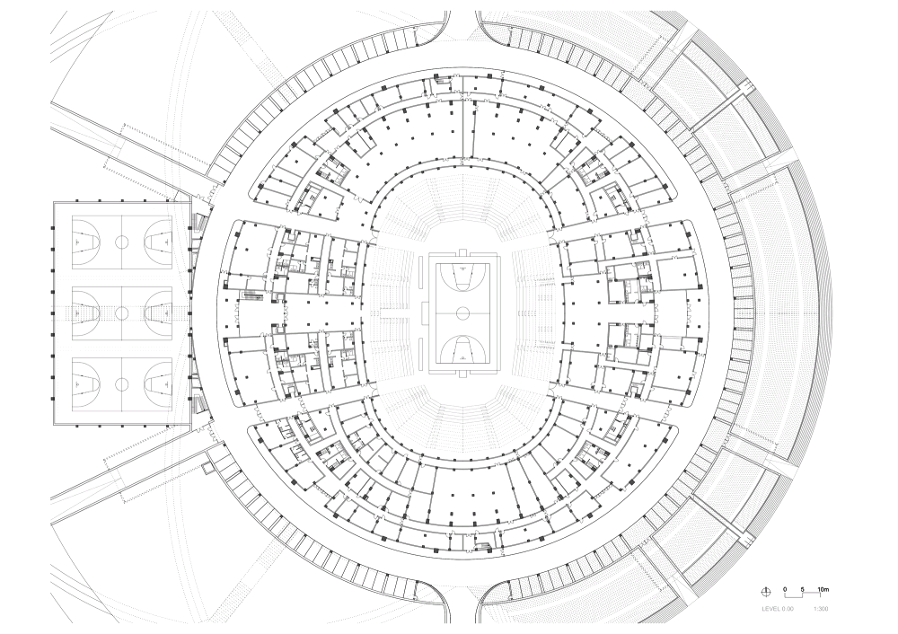 Estadio de Baloncesto en Dongguan / gmp architekten. Planta