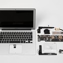 MacBook Air casing and components from a computer used by journalists to write editorial about the data leaked to The Guardian newspaper by Edward Snowden, a former National Security Agency (NSA) contractor. Image © The Guardian/ Victoria & Albert Museum MacBook Air casing and components from a computer used by journalists to write editorial about the data leaked to The Guardian newspaper by Edward Snowden, a former National Security Agency (NSA) contractor. Image © The Guardian/ Victoria & Albert Museum