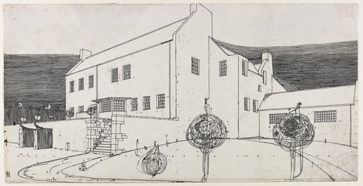Windy Hill, perspective drawing in ink, 1900, by Charles Rennie Mackintosh. Image © Glasgow School of Art Windy Hill, perspective drawing in ink, 1900, by Charles Rennie Mackintosh. Image © Glasgow School of Art