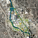 Labeled plan of Goose Island proposal. Image Courtesy of PORT