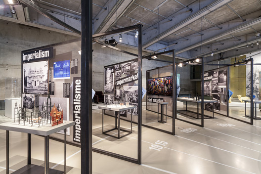 Each section contains a modelled reconstruction of the respective pavilion. Image © Peter Tijhuis