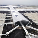 Studio Fuksas's ice-age reptilian megastructure at the Shenzhen Bao'an International Airport Terminal 3 in China is perhaps the world's most sensational new airport: a colossal feather of a beautiful, otherworldly swan. Image © Studio Fuksas