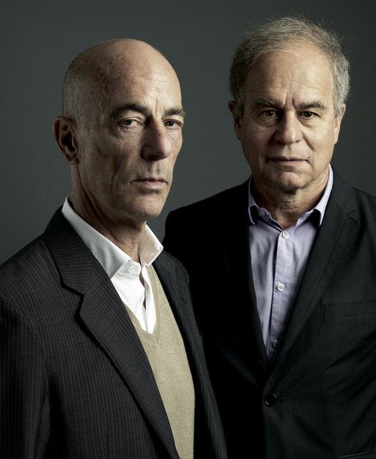 Jacques Herzog (left) and Pierre de Meuron. Image Courtesy of Herzog & de Meuron. Image © 2011, Marco Grob