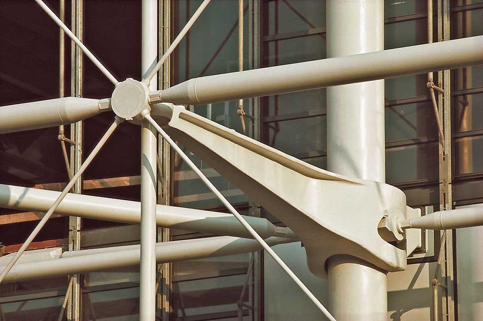 Detalle Centre Georges Pompidou Renzo Piano Richard Rogers Edificios Famosos Renzo Piano Edificios