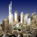 The competition proposal shows a central memorial and a ring of skyscrapers © J Poddle