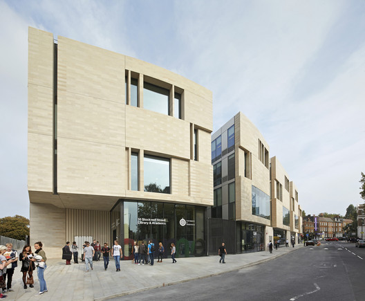 Nominated: University of Greenwich Stockwell Street Building, SE10 (London) / Heneghan Peng. Image © Hufton + Crow