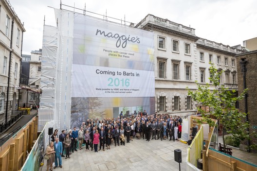Friends of Maggie’s in the City and across London celebrate the start of construction of Maggie's Barts. Image © Maggie's Centre Friends of Maggie’s in the City and across London celebrate the start of construction of Maggie's Barts. Image © Maggie's Centre