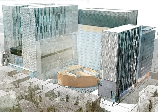 Aerial Rendered View. Image Courtesy of Cannon Design Aerial Rendered View. Image Courtesy of Cannon Design