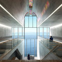 Renderings of Lux Aeterna, the cliffside church which is OPA's follow-up to Casa Brutale. Image Courtesy of OPA