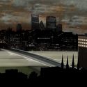 Thames Nocturne / Sam Jacob Studio and Simon Heijdens. London Bridge. Image © Malcolm Reading Consultants and Sam Jacob Studio and Simon Heijdens