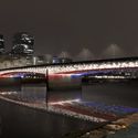 A River Ain't Too Much To Light / Les Éclairagistes Associés with ecqi and Federico Pietrella. London Bridge. Image © Malcolm Reading Consultants and Les Éclairagistes Associés