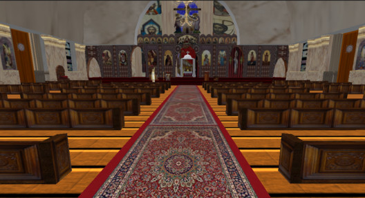 Screenshot of the Coptic Orthodox Church in Egypt via Second Life Screenshot of the Coptic Orthodox Church in Egypt via Second Life