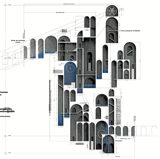 Both Nominee and Participants' favorite (24 votes), 'Walk Around Music' by Hannah LaSota (University Park, USA) locates a Sensorium in underground Detroit 'to evoke motion and elicit emotion'. Image Courtesy of Archiprix International