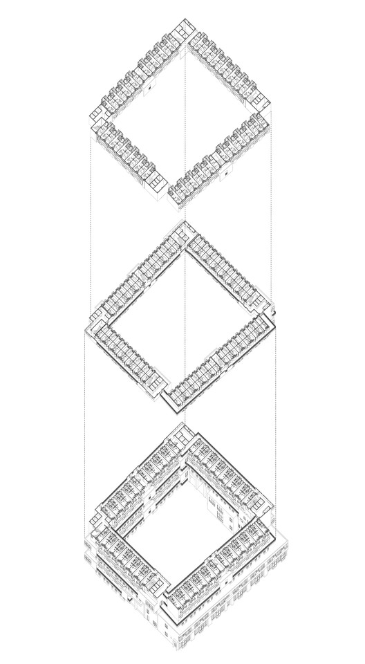 Building No.5 -Sectioned Axonometric Drawing