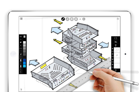 A view of Sean Gallagher's work as seen in Morpholio's Trace App. Image Courtesy of Morpholio