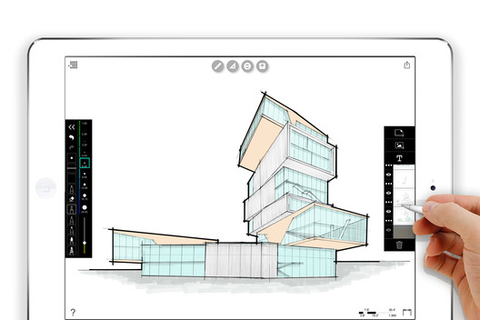 A view of Sean Gallagher's work as seen in Morpholio's Trace App. Image Courtesy of Morpholio A view of Sean Gallagher's work as seen in Morpholio's Trace App. Image Courtesy of Morpholio