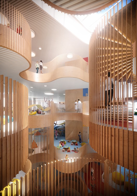 3XN Wins Competition for Copenhagen Children's Hospital with 'Playfully Logical' Design