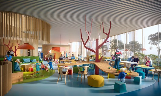 Play area. Image Courtesy of 3XN Play area. Image Courtesy of 3XN