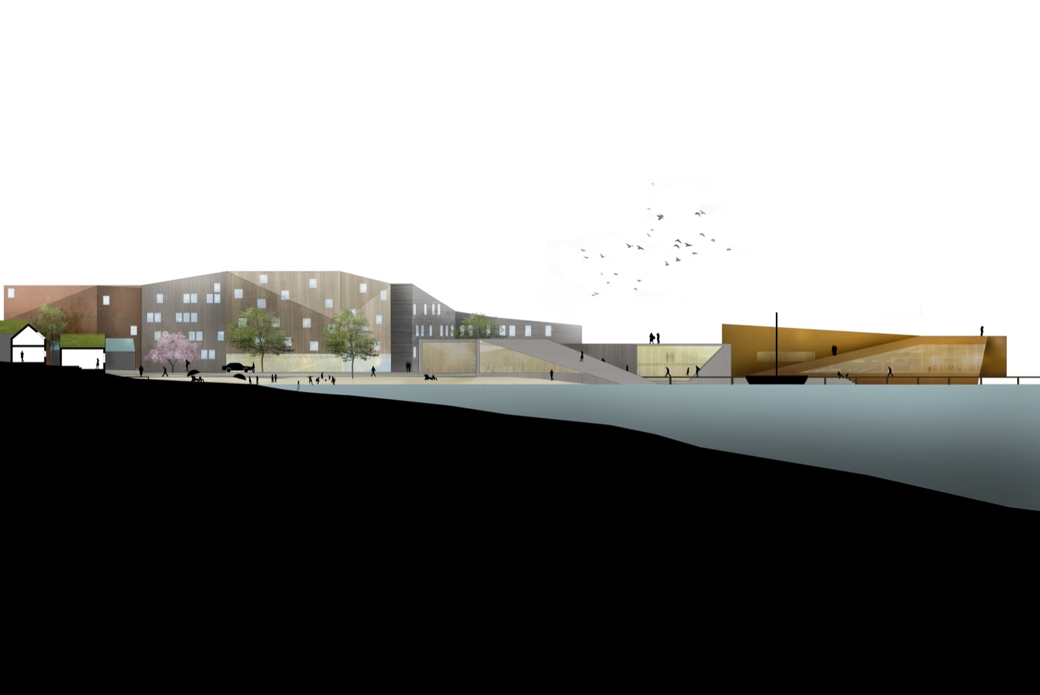 1° Lugar: Centro da Cidade de Klaksvík / Henning Larsen Architects - Imagem 2 de 11