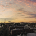 HNTB vence concurso internacional para redesenhar a histórica ponte da Rua Seis em Los Angeles (4) © HNTB proposta vencedora via Sixth Street Viaduct Replacement Project