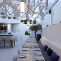 Phos Restaurant In Mykonos Town / LM Architects - Restaurant, Kitchen, Table, Chair, Lighting