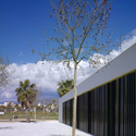 Rooms and sports facilities in a park / GANA Arquitectura - Square, Facade