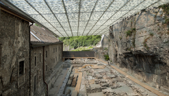 Coverage of Archaelogical Ruins of the Abbey Of St. Maurice / Savioz Fabrizzi Architectes
