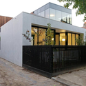 New House At Milton St Elwood Victoria / Jost Architects - Houses, Courtyard, Facade, Fence, Door, Handrail