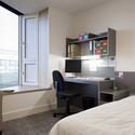 Student Village / Hawkins\Brown - Dorms, Bedroom, Table, Chair, Bed