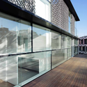 Orfila Housing, Store & Garage / Abalos + Sentkiewicz Arquitectos - Apartments, Facade, Handrail
