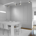 White Apartment / Parasite Studio - Apartment Interiors, Kitchen, Door, Facade, Table, Chair