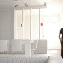 White Apartment / Parasite Studio - Apartment Interiors, Bedroom, Door, Lighting, Chair