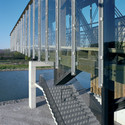 Salburúa Nature Interpretation Centre / QVE Arquitectos - Visitor Center, Facade, Handrail, Stairs
