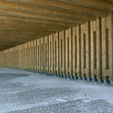 Salburúa Nature Interpretation Centre / QVE Arquitectos - Visitor Center, Facade, Column, Fence
