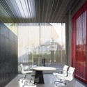 Branch Bank in Hettingen / Ecker Architekten - Services , Kitchen, Facade, Beam, Table, Chair