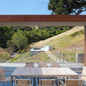 Bridge House / Stanley Saitowitz | Natoma Architects - Table, Windows, Chair, Facade, Beam, Patio, Deck