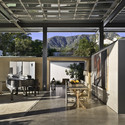 Montecito Residence / Barton Myers Associates - Residential Architecture, Patio, Beam, Facade, Door, Table, Chair