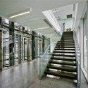 DnB NORD Office Building / Audrius Ambrasas Architects - Office Buildings, Stairs, Door, Handrail, Facade