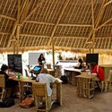 The Green School / IBUKU - Schools , Patio, Beam, Table, Chair