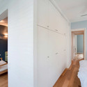 Tel Aviv Apartment / SFARO - Apartment Interiors, Bedroom, Door, Beam, Lighting