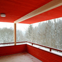 Red House / JVA - Houses, Deck, Facade, Beam, Handrail