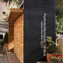 Bogota Tourist Information Spots / Juan Melo + Camilo Delgadillo - Other Structures, Garden, Facade, Door, Bench