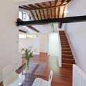 Toledo Apartment Renovation / Romero Vallejo Arquitectos - Apartment Interiors, Stairs, Beam, Handrail, Table, Chair