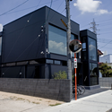 Black slit house / THREE.BALL.CASCADE. - Houses, Facade, Lighting
