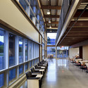 Okanagan College Centre of Excellence in Sustainable Building Technologies and Renewable Energy Conservation / CEI - Windows, Table, Chair, Beam
